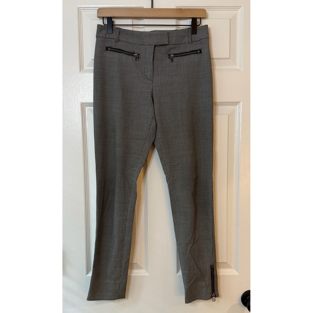 Veronica Beard Houndstooth Zip Pocket Ankle Pants Size 2 Business Career